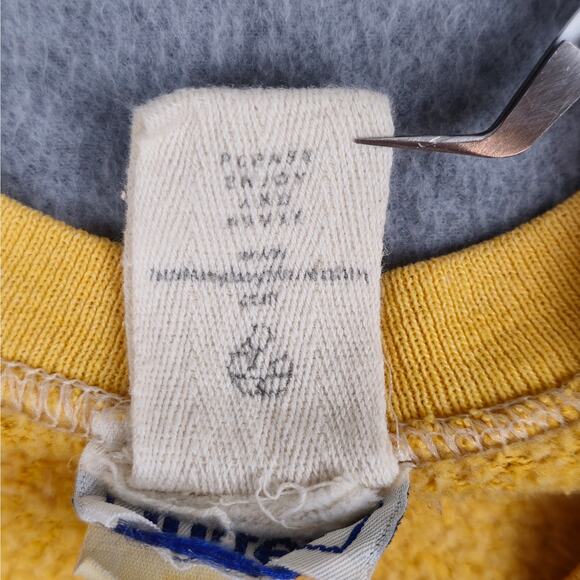 ISMBS Sweatshirt Size Medium Yellow Tie Dye I Stole My Boyfriend's Shirt Tultex - Picture 6 of 16